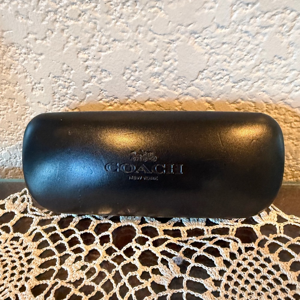 Coach Espresso Eyeglass Sunglass Snap Close Case